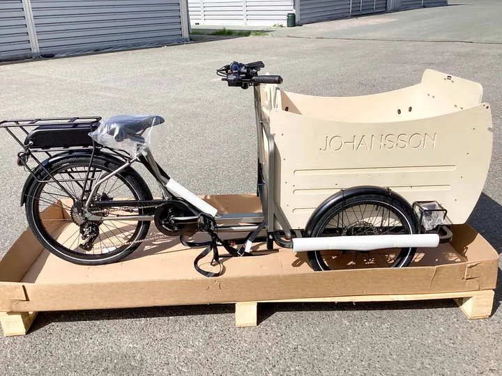 Johansson Fiete Vario Box Lastenrad / E-Bike Brose Drive T, 9-Gang Kettenschaltung